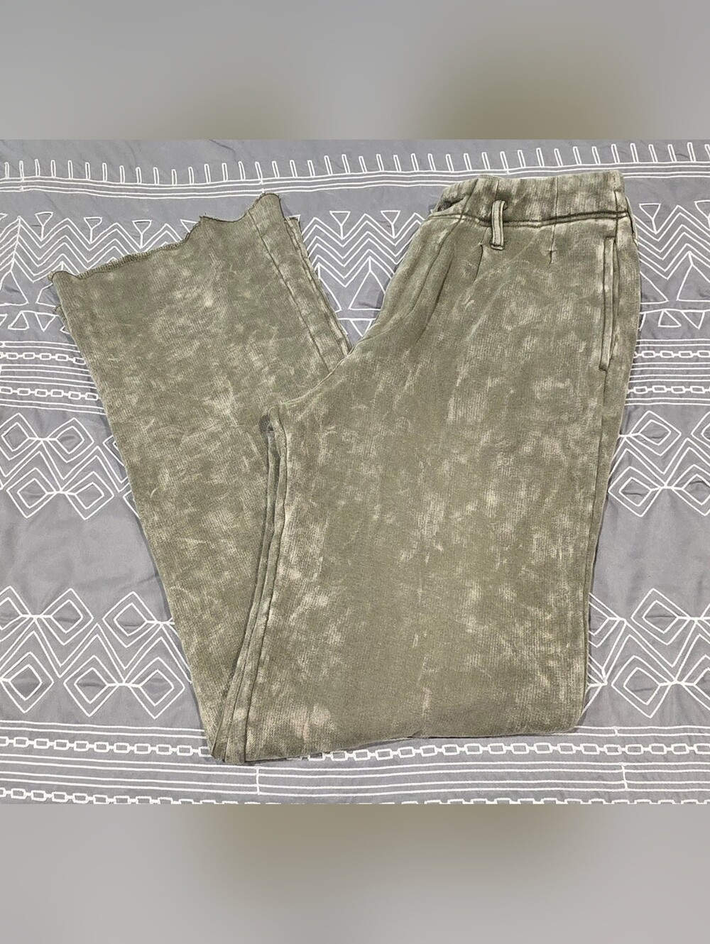 R13 Double Pleat Sweatpant In Acid Olive Green Size Small
